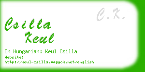 csilla keul business card